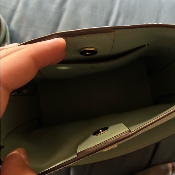 Kate Spade Darcy Daisy Embroidered Leather Bucket Bag Aphrodite Green - Picture 6 of 7